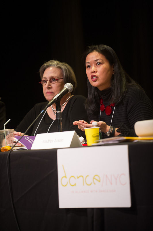 Andrea Louie, Executive Director, Asian American Arts Alliance speaking during the Dancing Towards Cultural Equity Panel